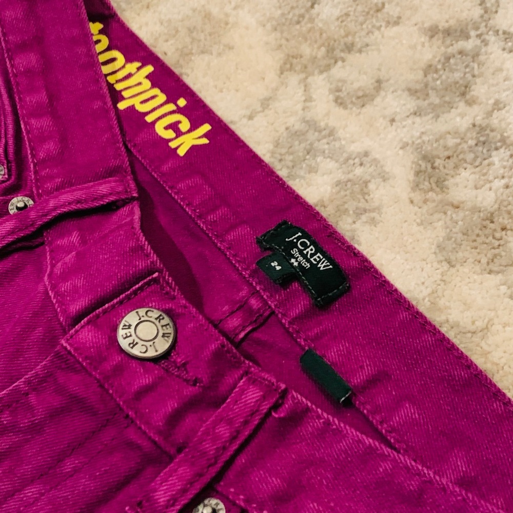 J. Crew Toothpick colored skinny jeans